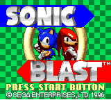 Sonic Blast Title Screen